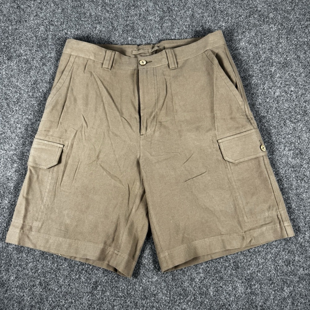 Nautica Clipper Relaxed Fit Cargo Shorts Brown 33W Mens